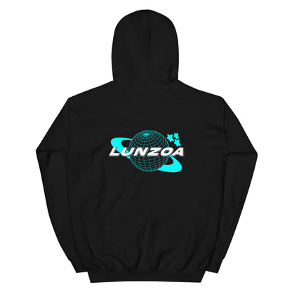 LunzoaDesigns Black-Turquoise Hoodie