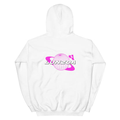 LunzoaDesigns White-Pink Hoodie