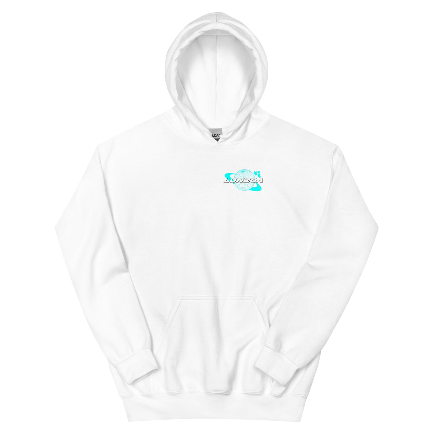 LunzoaDesigns White-Turquoise Hoodie