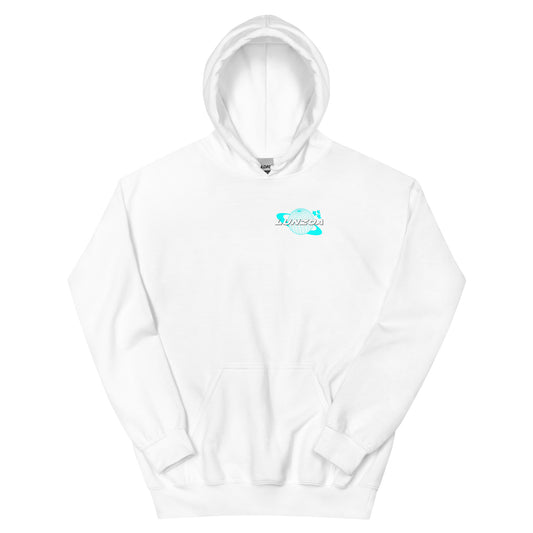 LunzoaDesigns White-Turquoise Hoodie
